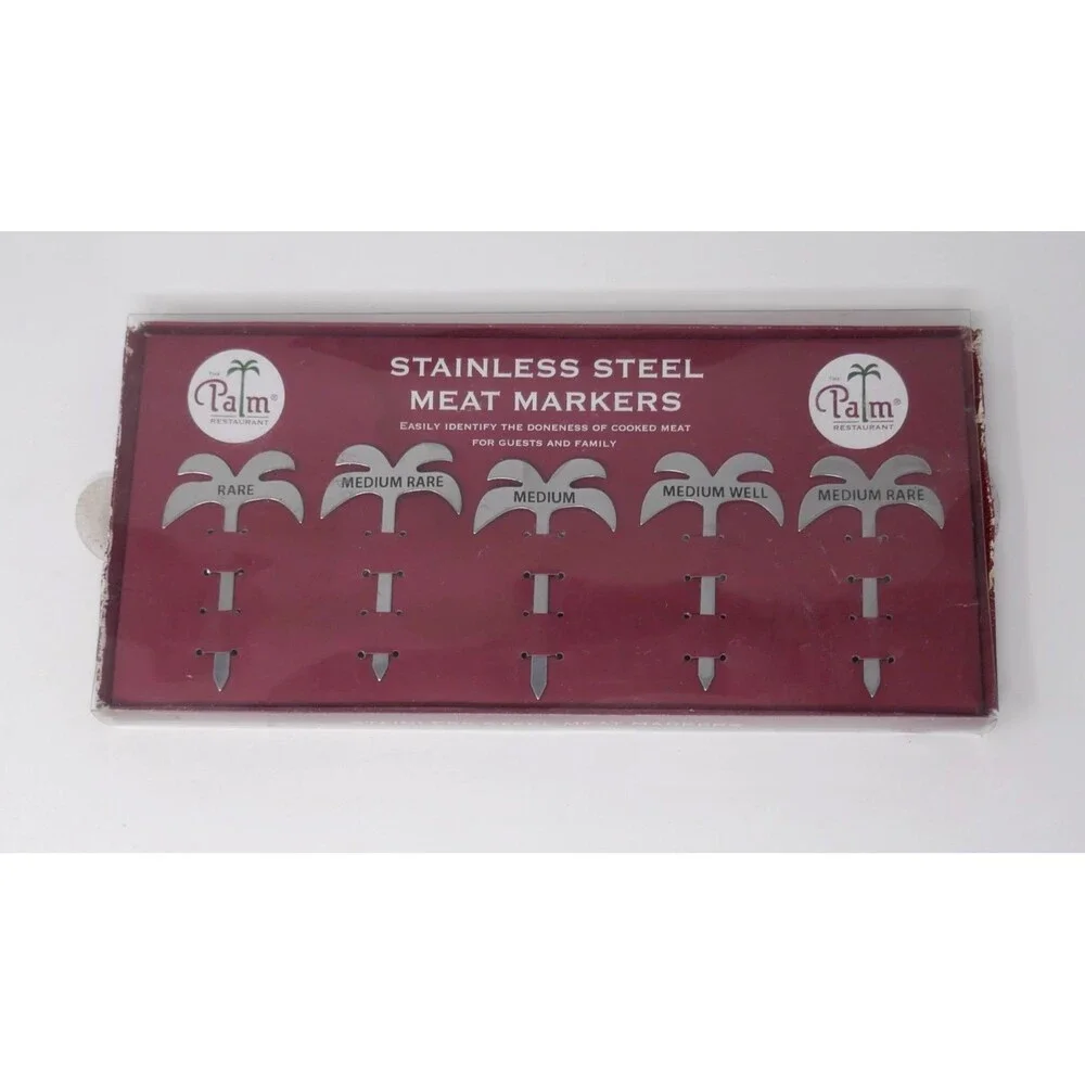 The Palm Restaurant Stainless Steel Meat Markers